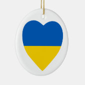 Ukraine Herz Keramik Ornament (Rechts)