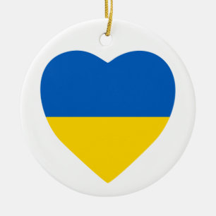 Ukraine Herz Keramik Ornament