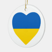 Ukraine Herz Keramik Ornament (Links)