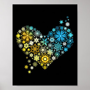 Ukraine Herz Liebe Frieden Hoffnung Frühling Blume Poster