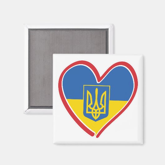Ukraine - Herz Magnet (Vorderseite/Rückseite)