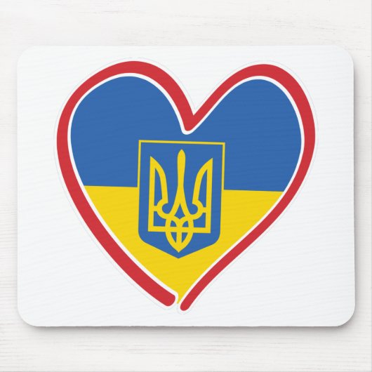 Ukraine - Herz Mousepad (Vorne)