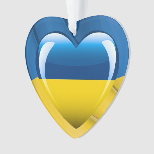 Ukraine Herz Ornament (Vorderseite)