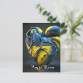 Ukraine Herz Postkarte (Stehend Vorderseite)