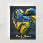 Ukraine Herz Postkarte (Vorne/Hinten)