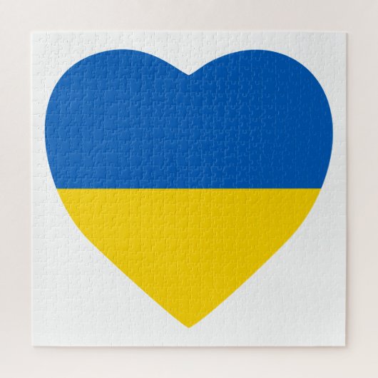 Ukraine Herz Puzzle (Vertikal)