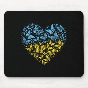 Ukraine Herz Schmetterlinge Ukrainische Frauen Mäd Mousepad