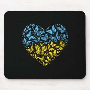 Ukraine Herz Schmetterlinge Ukrainische Frauen Mäd Mousepad