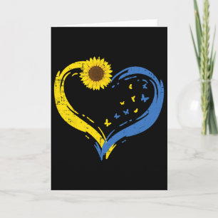 Ukraine Herz Sonnenblume Schmetterling Ukrainische Karte