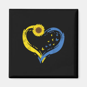 Ukraine Herz Sonnenblume Schmetterling Ukrainische Magnet