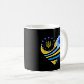 Ukraine Herz Sonnenblume Ukraine Symbol Ich stehe Kaffeetasse (VorderseiteRechts)