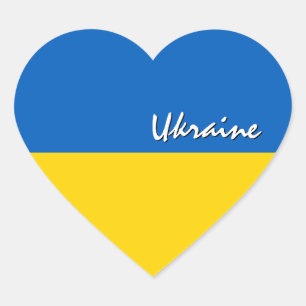 Ukraine Herz Sticker, Patriotische ukrainische Fla Herz-Aufkleber