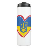 Ukraine - Herz Thermosbecher (Vorderseite)