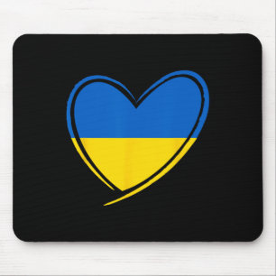 Ukraine Herz Ukrainische Flagge Patriotische Männe Mousepad