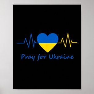 Ukraine Herzschlag Bete Für Ukraine Pride-Flagge F Poster