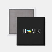 Ukraine Home Ukrainische Flagge Uni Magnet (Vorderseite/Rückseite)