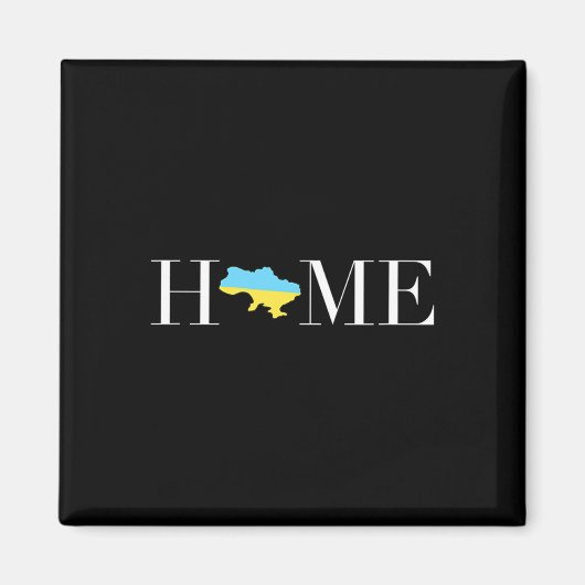 Ukraine Home Ukrainische Flagge Uni Magnet (Vorne)