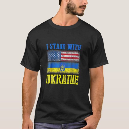 Ukraine Ich stehe mit der Ukraine zur Unterstützun T-Shirt (Vorderseite)