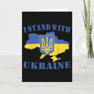 Ukraine Ich stehe mit Ukraine Shirt Ukrainische Fl Karte