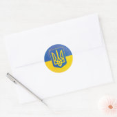 Ukraine-Icon-Flagge Runder Aufkleber (Umschlag)