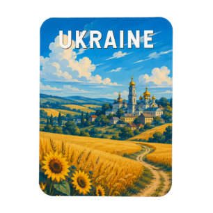 Ukraine-Illustration Reise Kunst Vintage Magnet