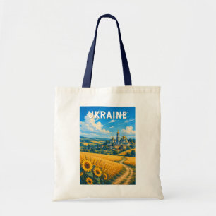 Ukraine-Illustration Reise Kunst Vintage Tragetasche
