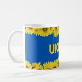 Ukraine in nationalen Farben mit Sonnenblumen Kaffeetasse (Links)