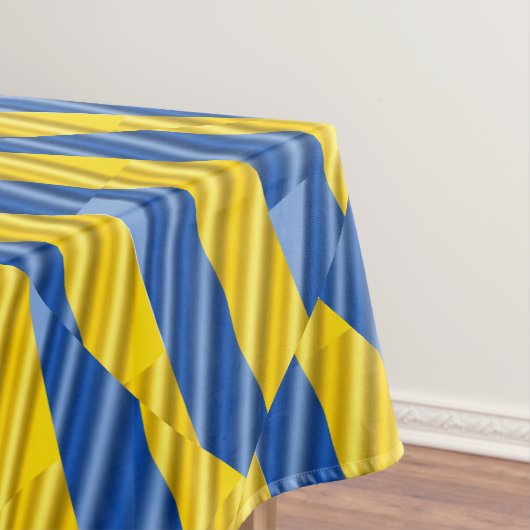 Ukraine Inspiration Blau und Gelb Moderne Elegant Tischdecke (Beispiel)