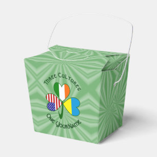 Ukraine Irland USA Kleeblatt Flagge Personalisiert Geschenkschachtel
