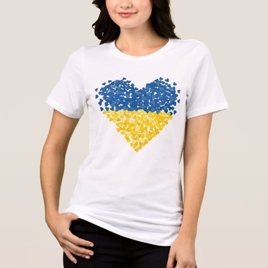 Ukraine is in my heart. Ukrainian flag. Support. Tri-Blend Shirt (Vorderseite)