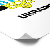 Ukraine Is Power! Emblem Of Ukraine. Trident. Poster (Ecke)
