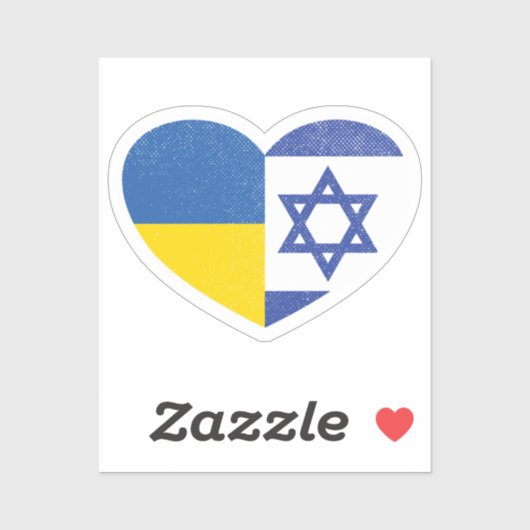 Ukraine - Israel - Flaggenstaat der israelischen H Aufkleber (Blatt)