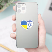 Ukraine - Israel - Flaggenstaat der israelischen H Aufkleber (Telefon)