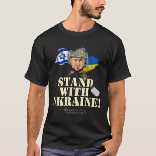Ukraine Israel Wolodymyr Selenskyj Steht mit der U T-Shirt