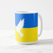 Ukraine Kaffee Tasse Dove of Peace Support Freedom (VorderseiteRechts)