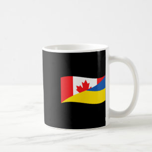 Ukraine Kanada Doppelflagge Einheit Patriotisches Kaffeetasse
