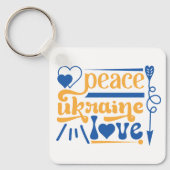 Ukraine Karte Farben Ukrainisch Schlüsselanhänger (Vorderseite)