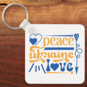 Ukraine Karte Farben Ukrainisch Schlüsselanhänger (Vorderseite)