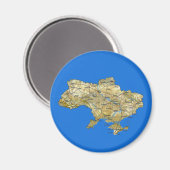 Ukraine Karte Magnet (Vorderseite/Rückseite)
