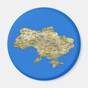 Ukraine Karte Magnet