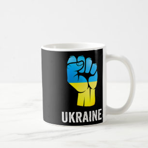 Ukraine-Karte mit Flaggenfarben Ukrainischer Stolz Kaffeetasse
