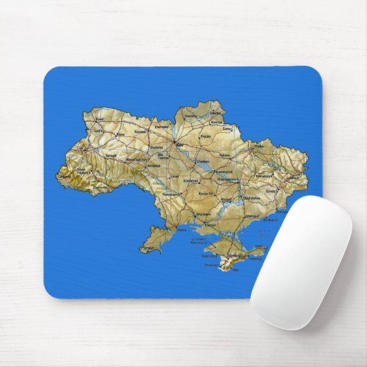 Ukraine-Karte Mousepad (Mit Mouse)