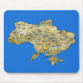 Ukraine-Karte Mousepad (Vorne)