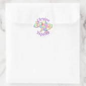 Ukraine-Karte Runder Aufkleber (Tasche)