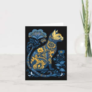 Ukraine-Katze Floral Vintage Ukrainische Flagge Un Karte