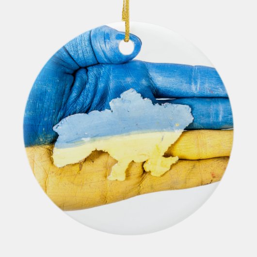 Ukraine Keramik Ornament (Hinten)
