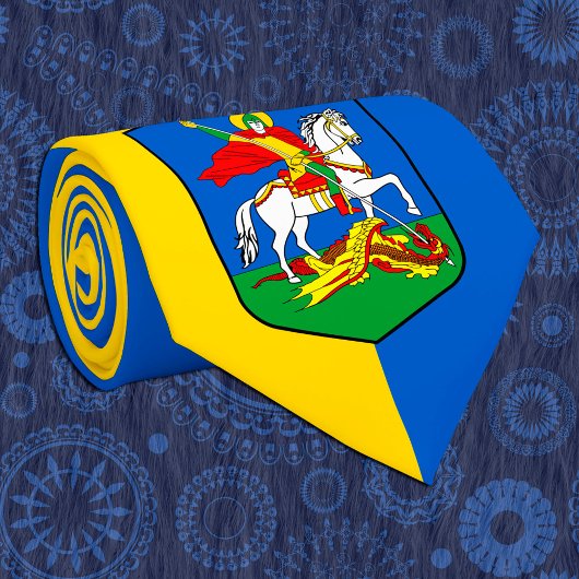 Ukraine & Kiewer Wappen, Ritterhirte / У к р а ї н Krawatte