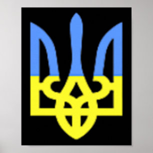 Ukraine Kraut Blau Und Gelb Ukrainische Flagge Tas Poster