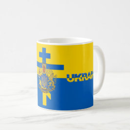 Ukraine-Kreuz und Nationalsymbol Kaffeetasse