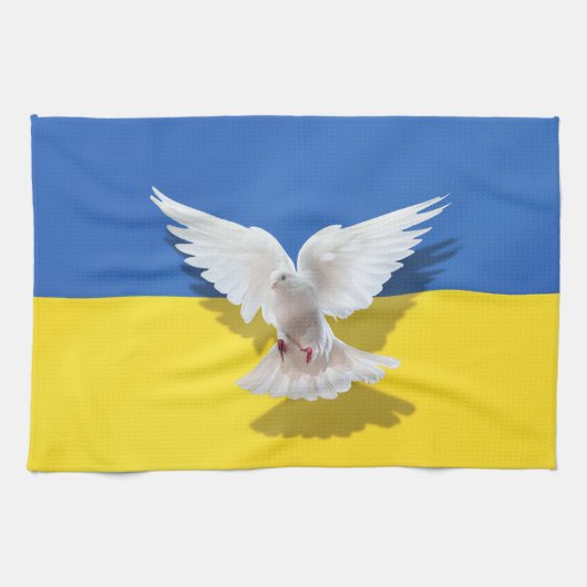 Ukraine Küchentuch Taube des Friedens - Freiheit (Horizontal)